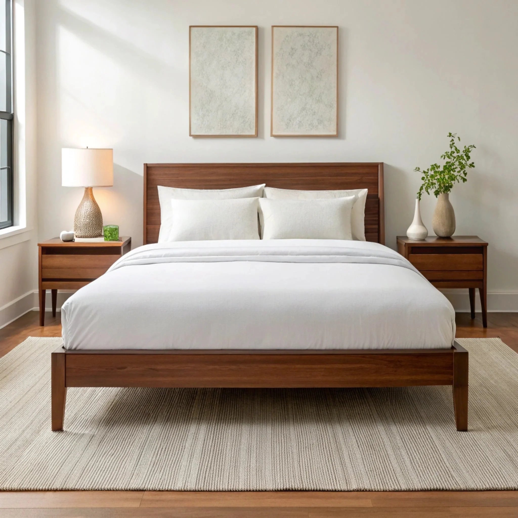 Copper-infused Bamboo Sheets from Bamboo is Better in a white bamboo bedding set displayed in a cozy bedroom setting.