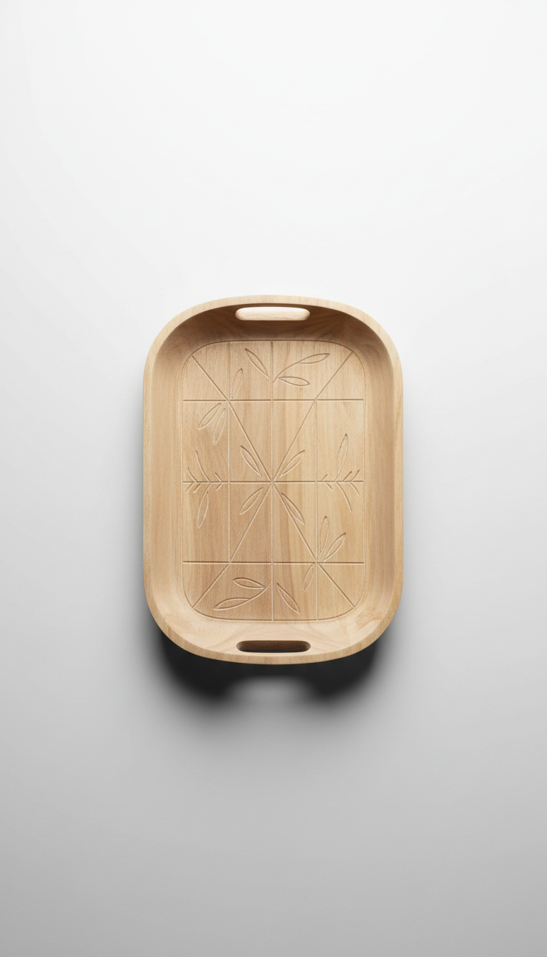 Rectangular Wooden Decorative Tray